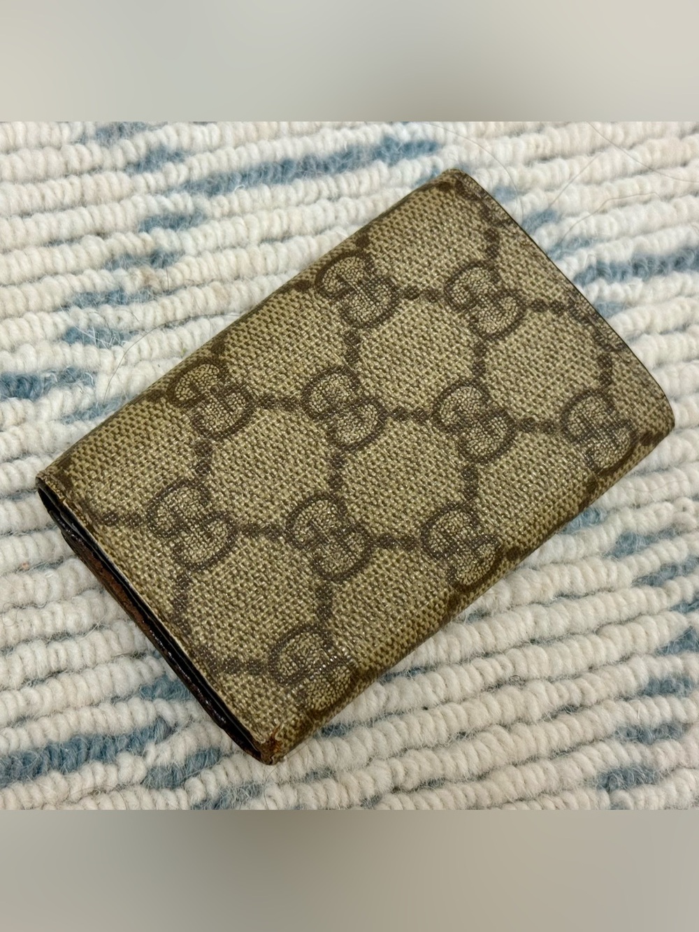 GUCCI Vintage Unisex Y2K Iconic Brown GG Monogram Supreme Canvas 6-Key Holder - Picture 8 of 16